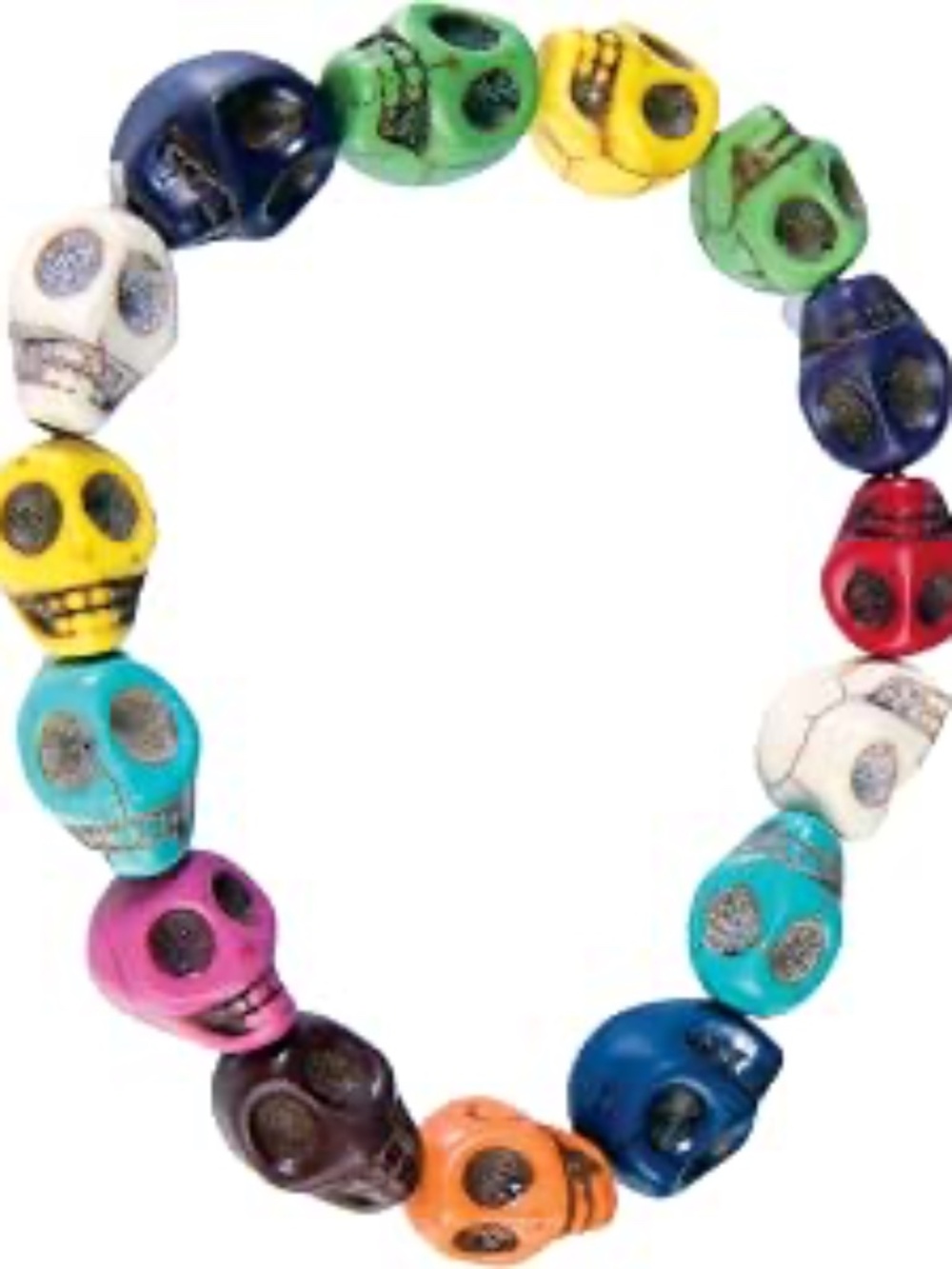 Day of The Dead Multi Colored Skeleton Skull Bracelet